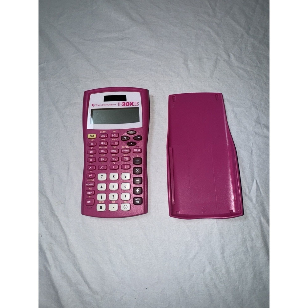 VTG Texas Instruments TI-30X IIS PINK Calculator Tested Working Y2K